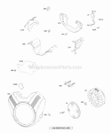 Blower Housing Flywheel Air Guides Diagram and Parts List for 297447-0159-G2  Briggs and Stratton Engine